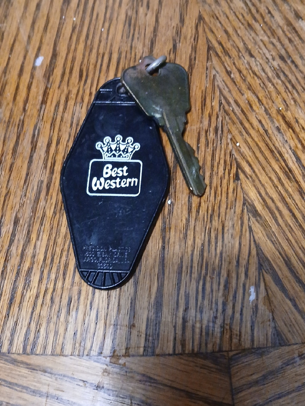 BEST WESTERN,Black Retro Key‎ Fob,BILOXI, MS./ ORIGINAL FOB & KEY